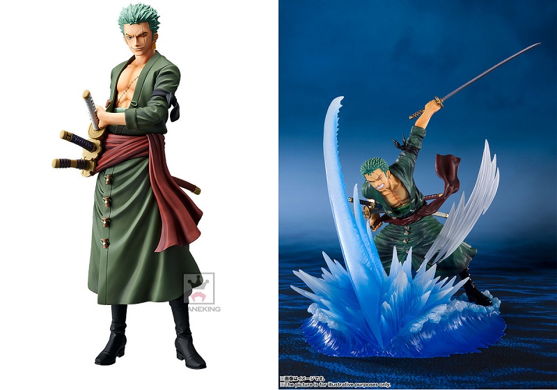 Zoro Grandista (sx) e Zoro Figuarts Zero (dx) Zoro Grandista (sx) e Zoro Figuarts Zero (dx)